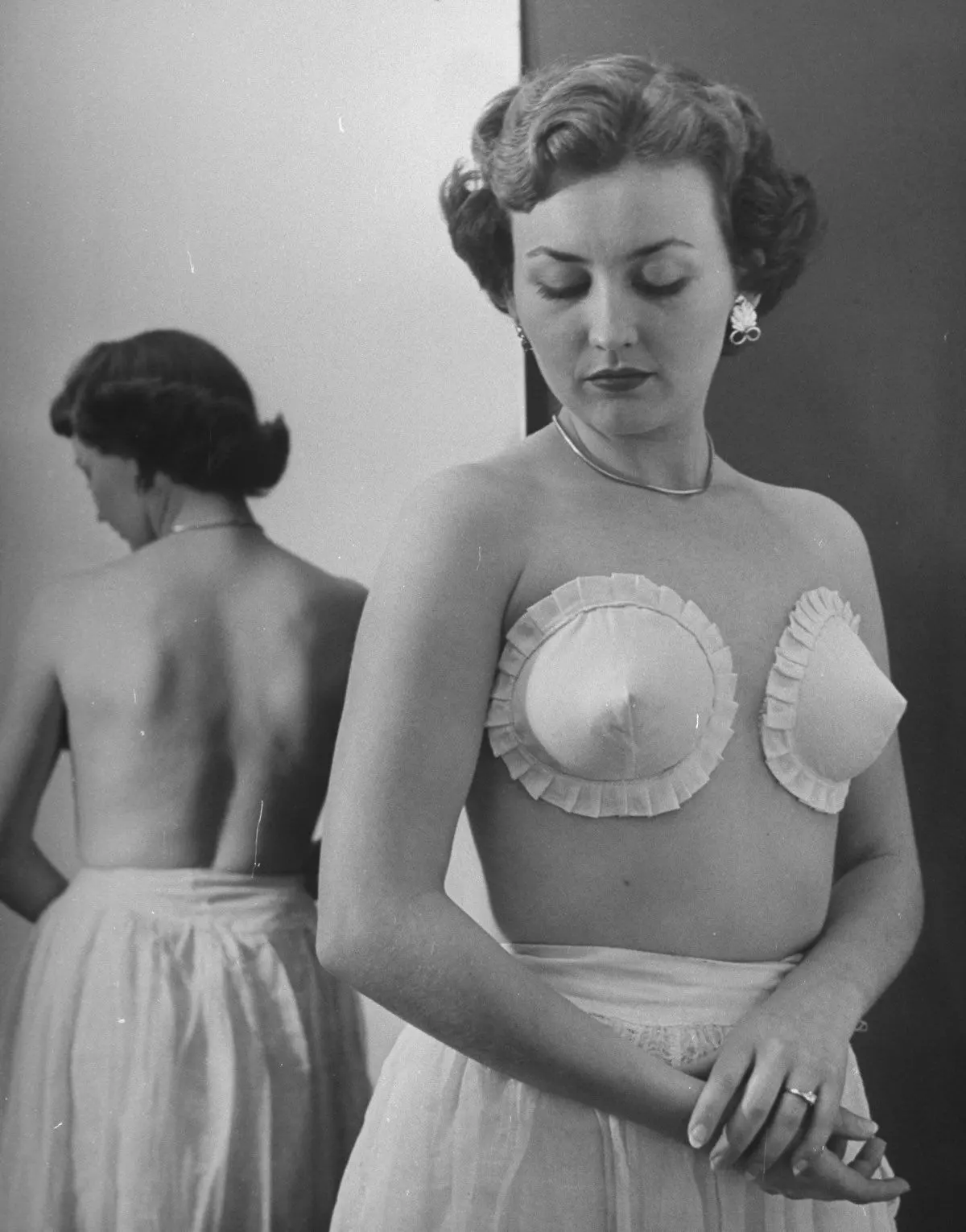 adhesive bra swimsuit photos