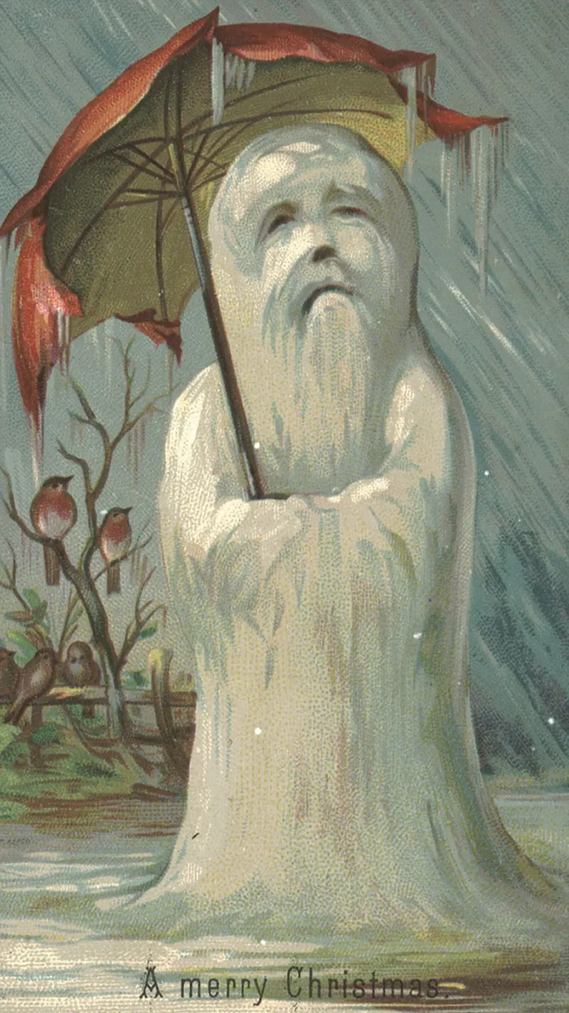 creepy victorian vintage christmas cards