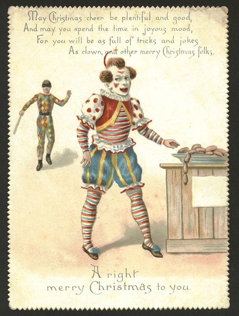 creepy victorian vintage christmas cards