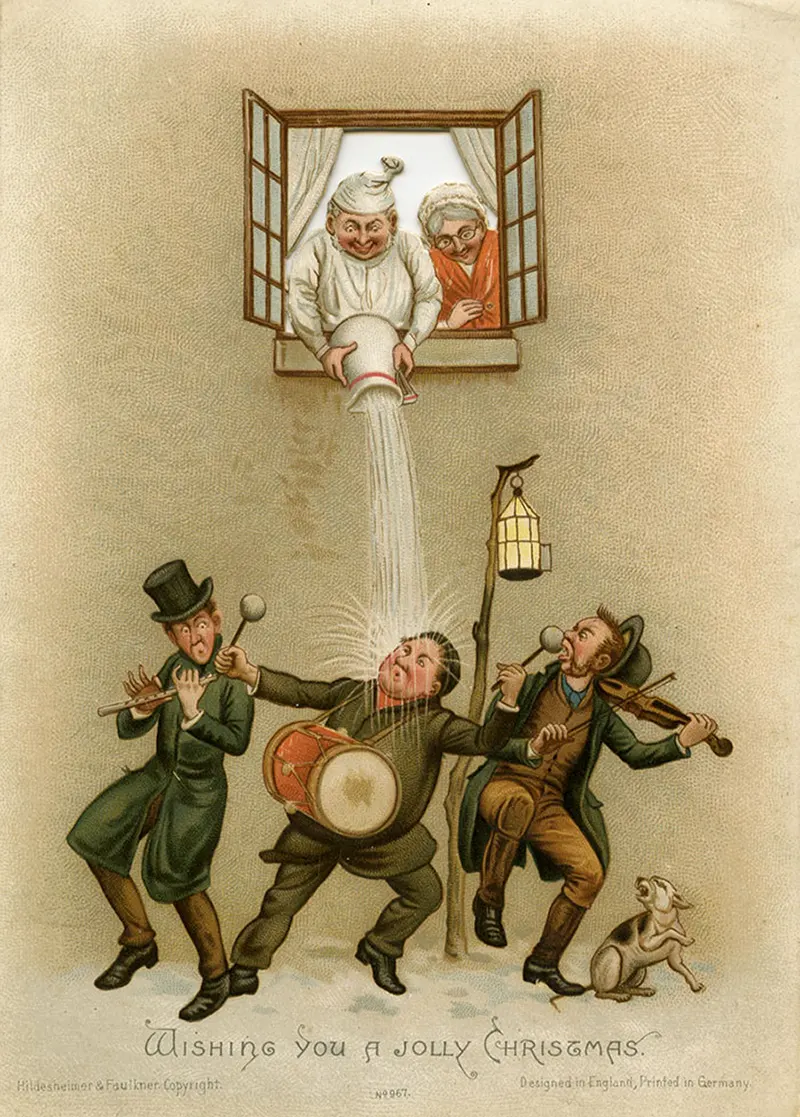 creepy victorian vintage christmas cards