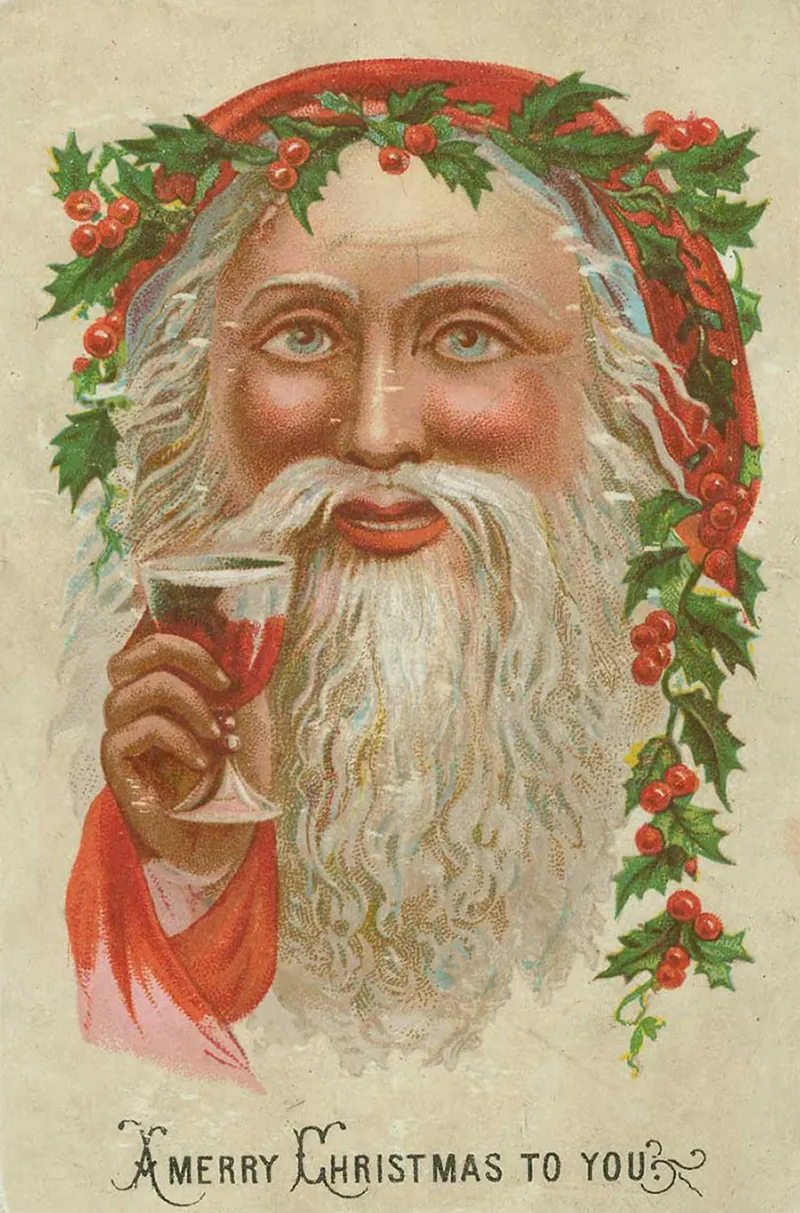 creepy victorian vintage christmas cards