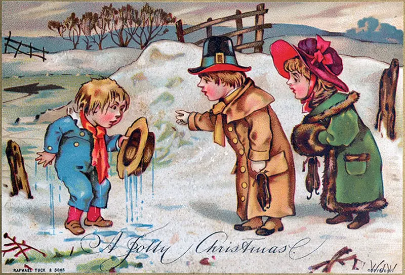 creepy victorian vintage christmas cards