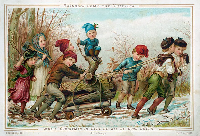 creepy victorian vintage christmas cards