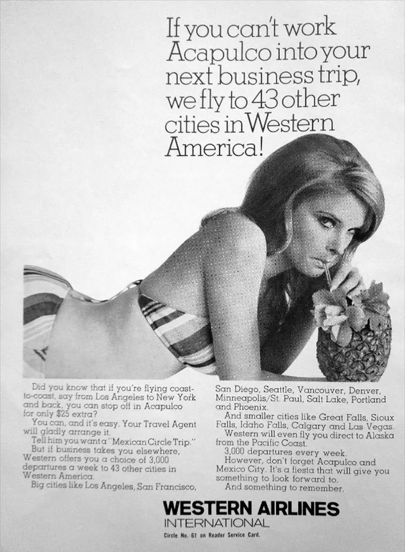 sex sells vintage airline advertising
