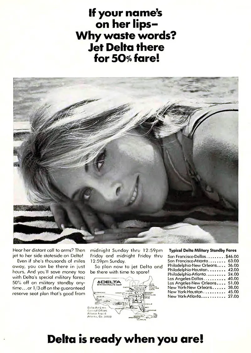 sex sells vintage airline advertising