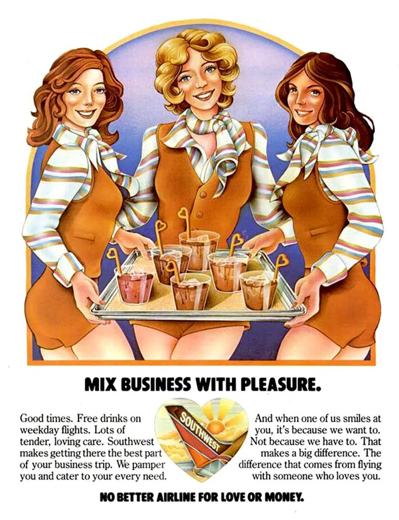 sex sells vintage airline advertising