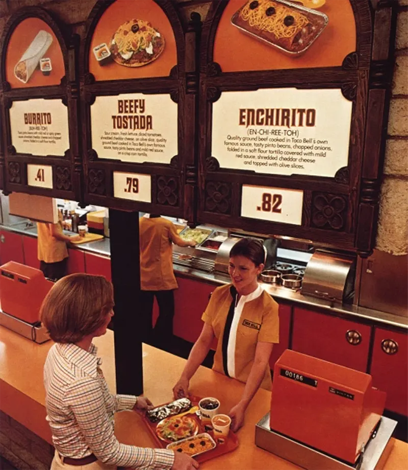 Taco Bell Vintage Menu and Ads Photos
