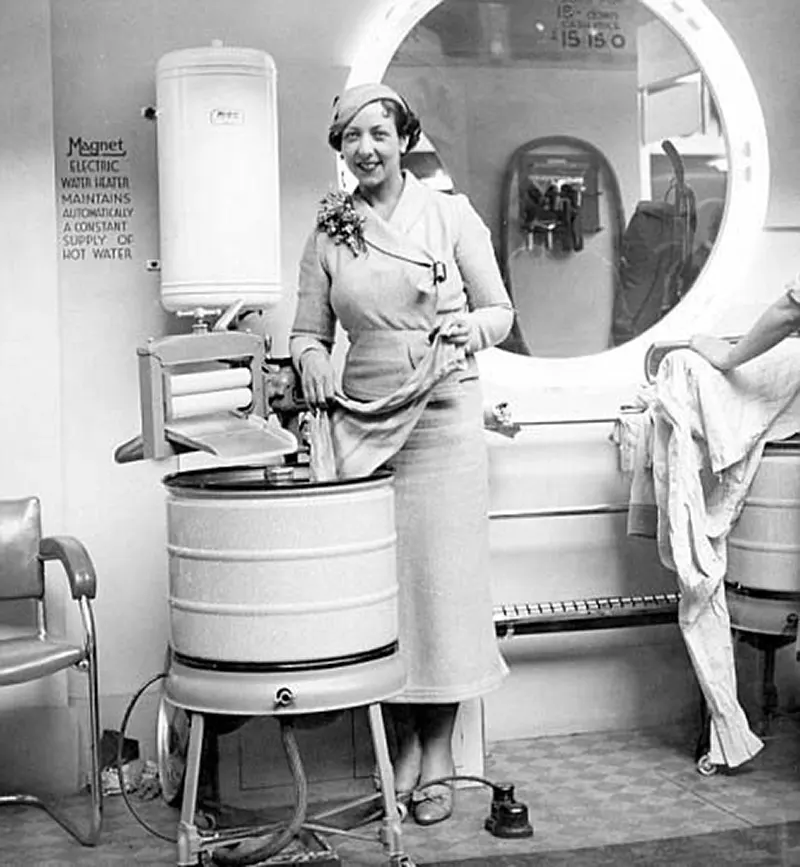 vintage photos washing machine laundry
