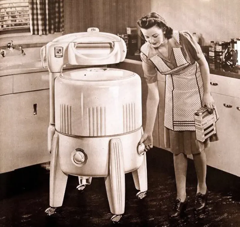 vintage photos washing machine laundry