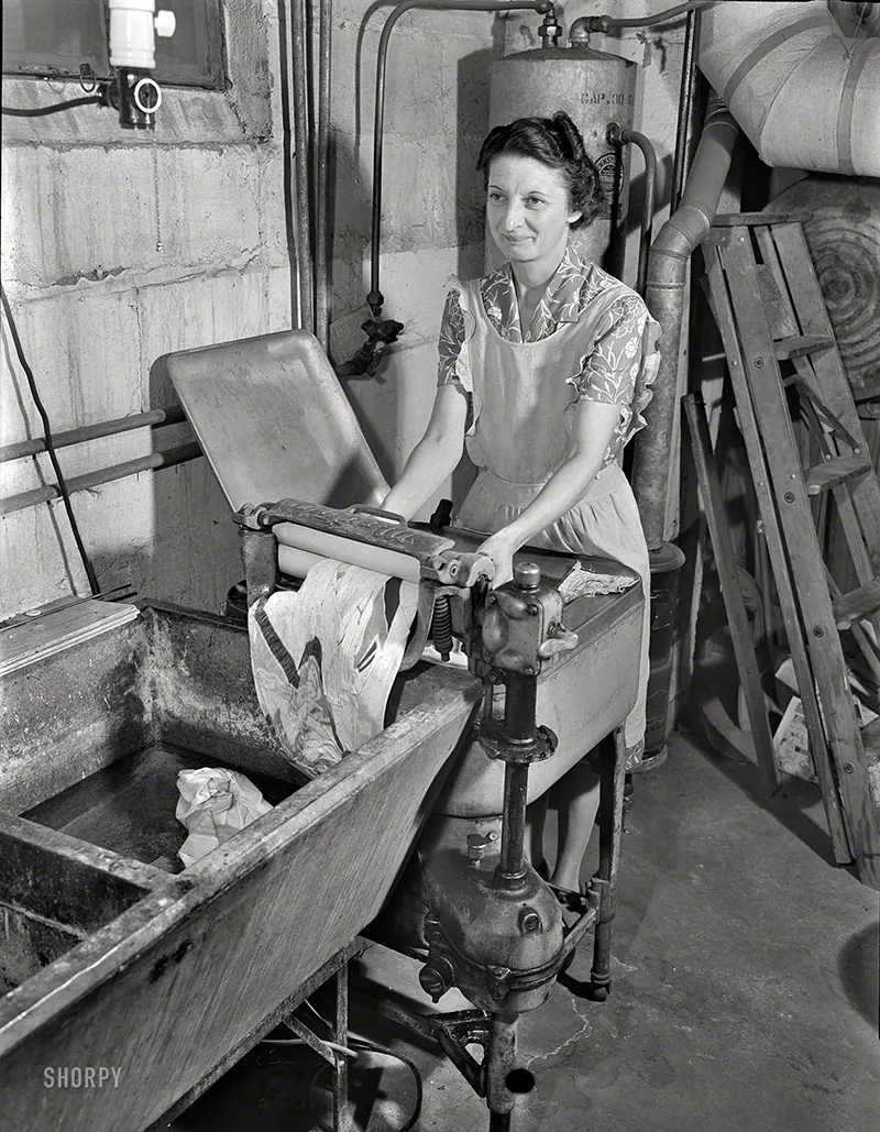 vintage photos washing machine laundry