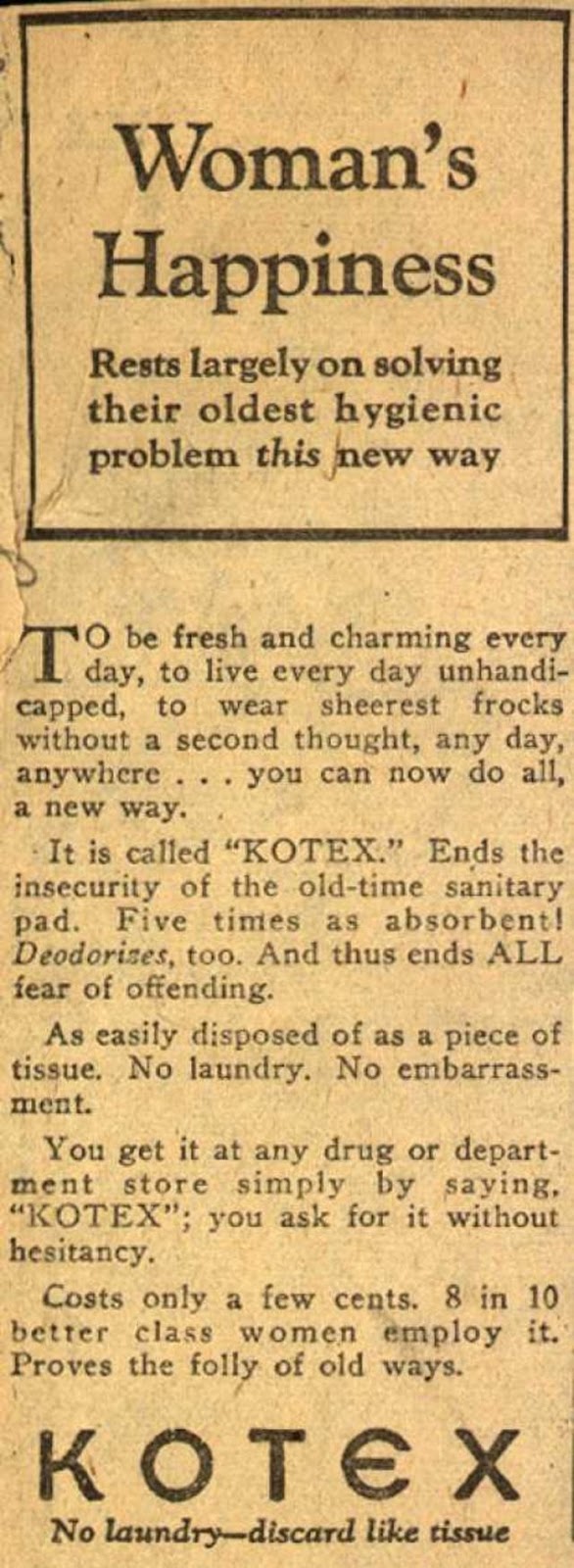 Strange Vintage Feminine Hygiene Ads