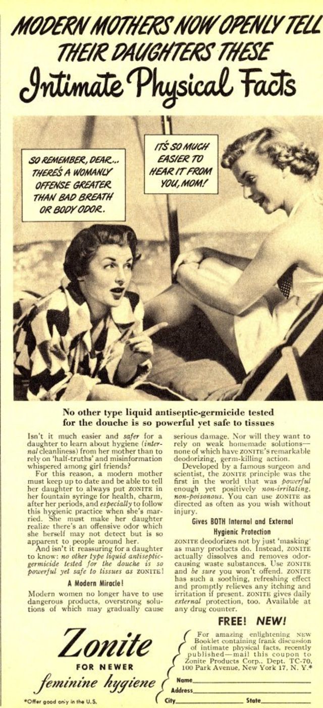 Strange Vintage Feminine Hygiene Ads