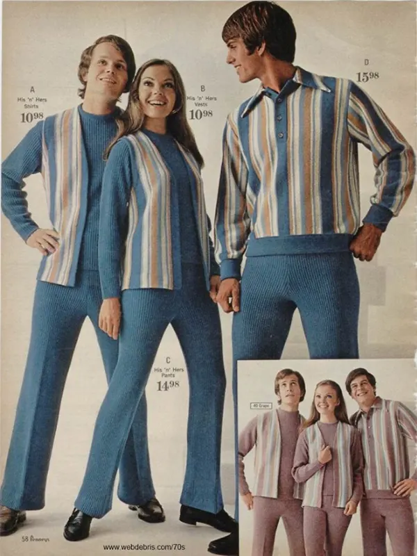 Matching Outfit Fashion of 1970s