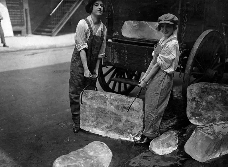 iceman ice delivery vintage photos
