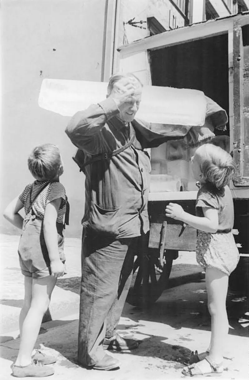 iceman ice delivery vintage photos