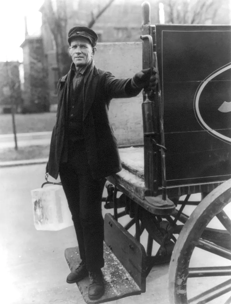 iceman ice delivery vintage photos