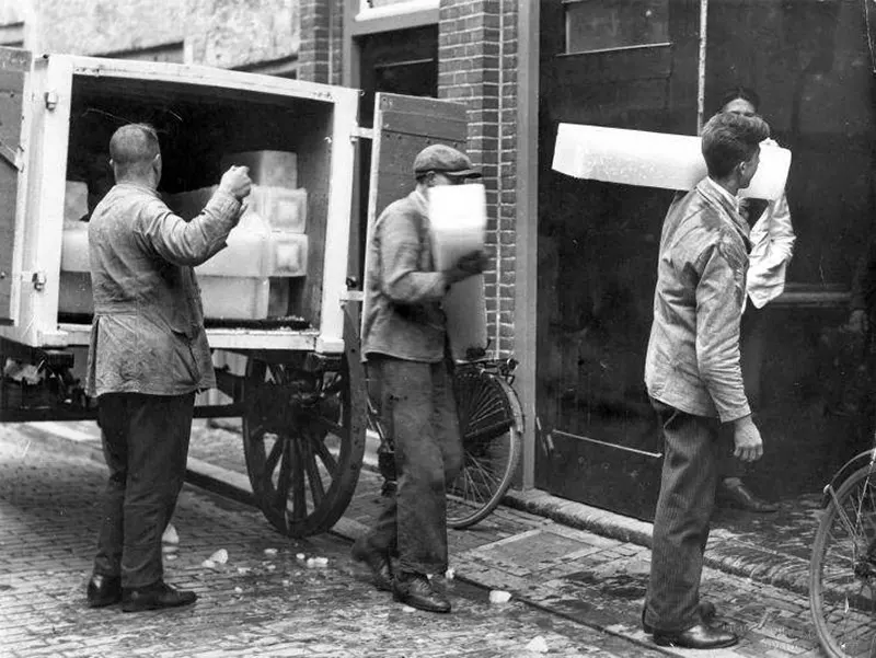 iceman ice delivery vintage photos