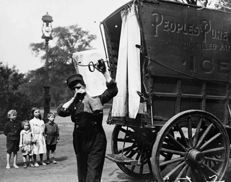 iceman ice delivery vintage photos