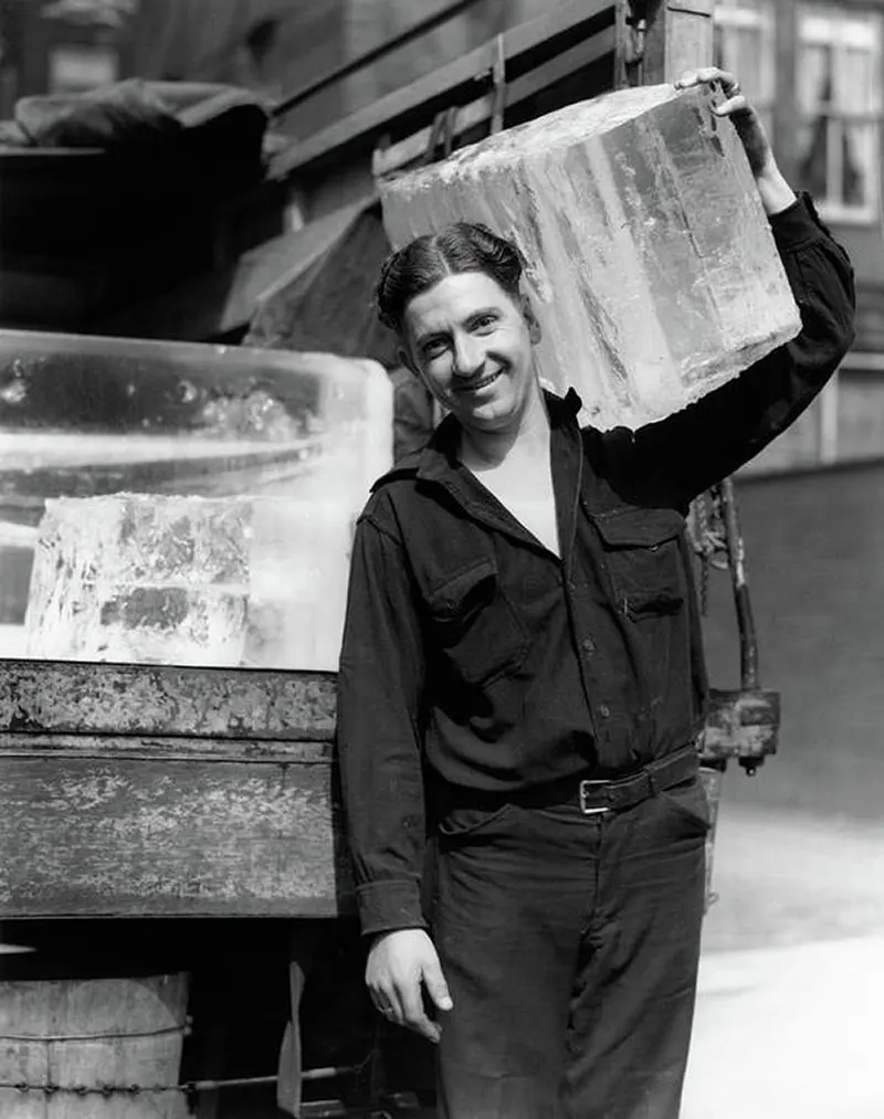 iceman ice delivery vintage photos