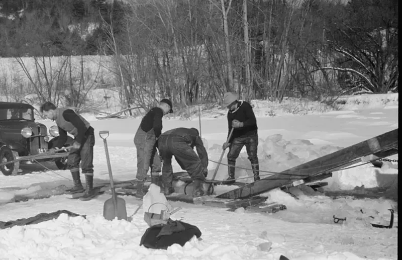 iceman ice delivery vintage photos