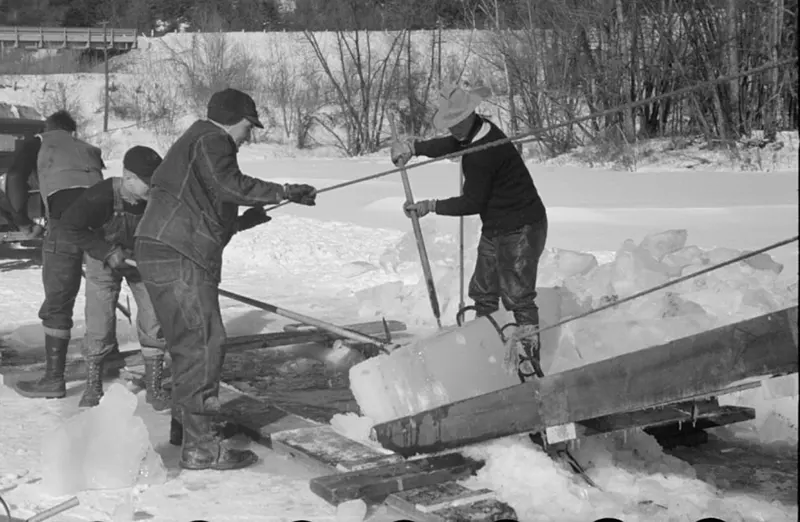 iceman ice delivery vintage photos