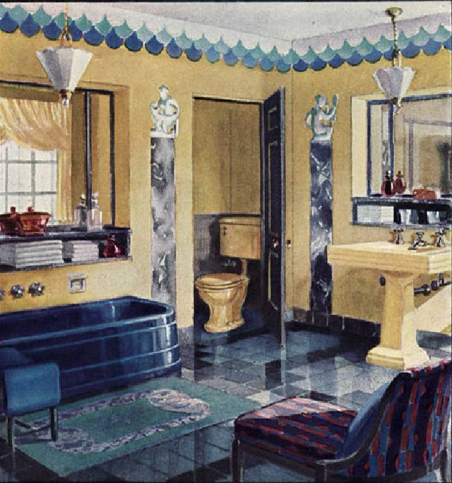 vintage photos of bathroom designs 1920s