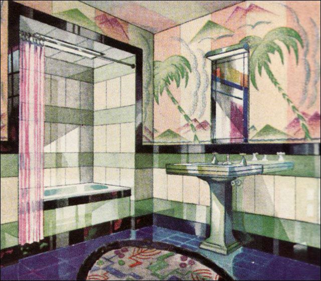 vintage photos of bathroom designs 1920s