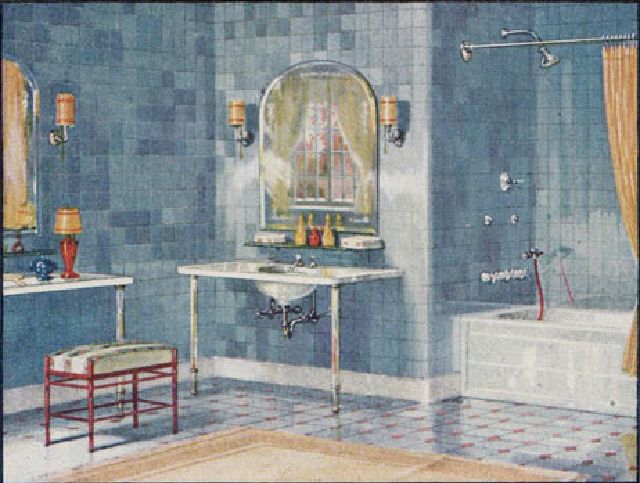 vintage photos of bathroom designs 1920s