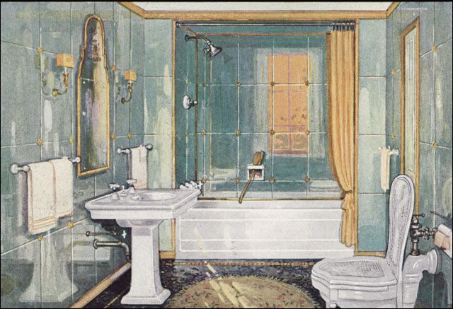 vintage photos of bathroom designs 1920s