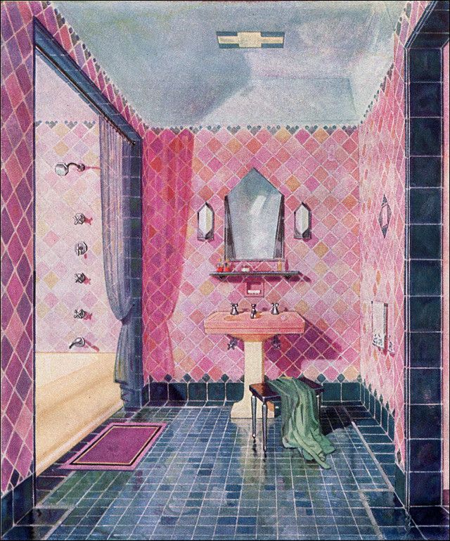 vintage photos of bathroom designs 1920s