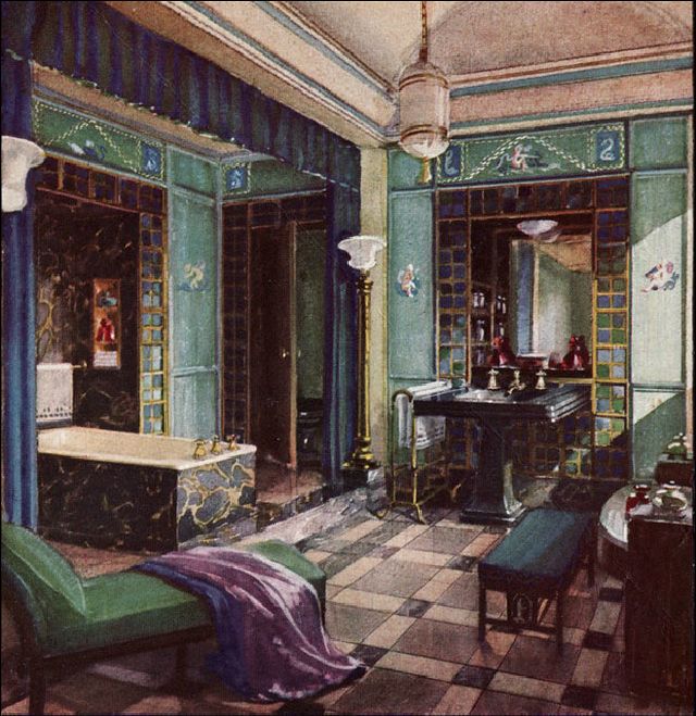 vintage photos of bathroom designs 1920s