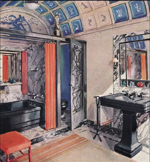vintage photos of bathroom designs 1920s