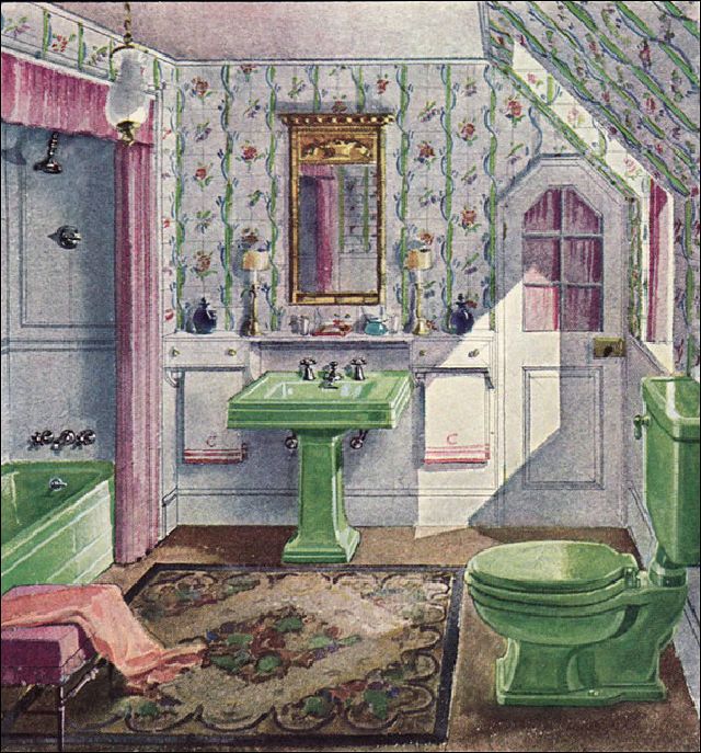 vintage photos of bathroom designs 1920s