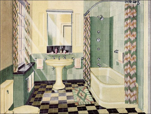vintage photos of bathroom designs 1920s
