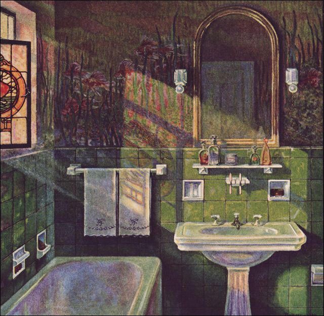 vintage photos of bathroom designs 1920s
