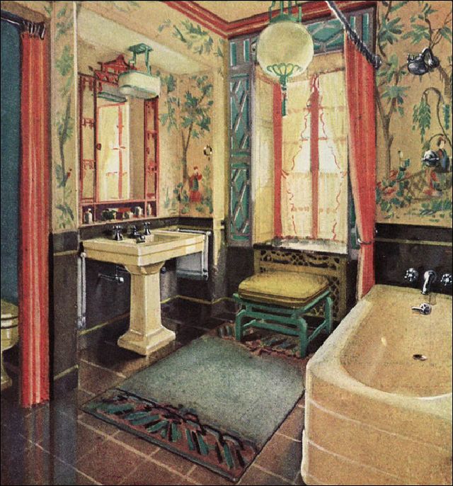vintage photos of bathroom designs 1920s