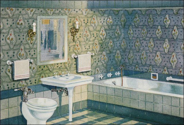 vintage photos of bathroom designs 1920s