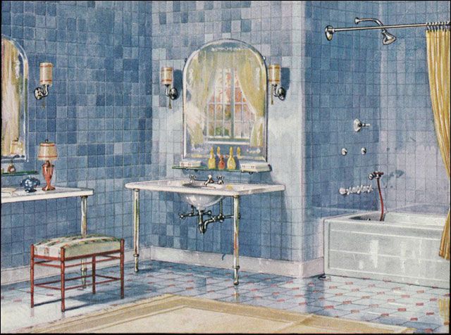 vintage photos of bathroom designs 1920s