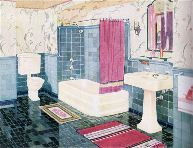 vintage photos of bathroom designs 1920s