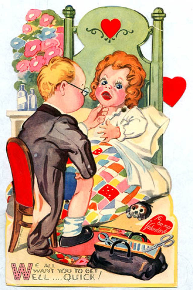 Vintage Valentine's Weird Cards