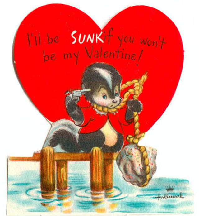 Vintage Valentine's Weird Cards