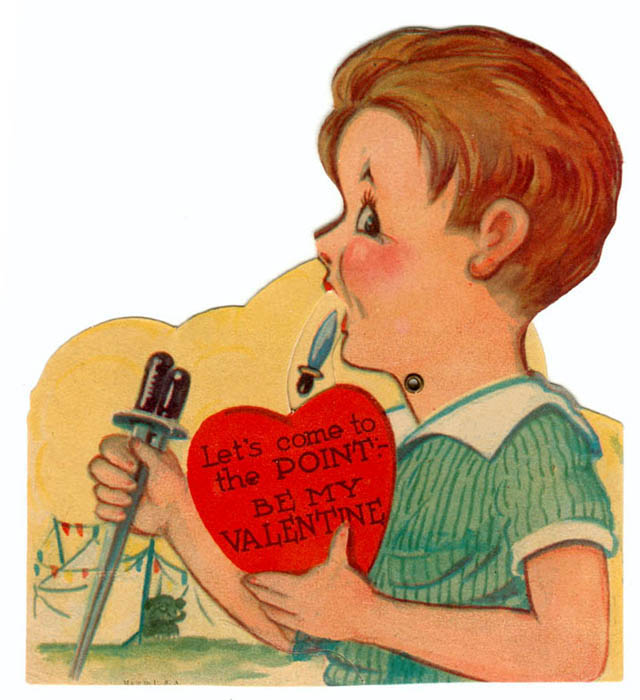 Vintage Valentine's Weird Cards