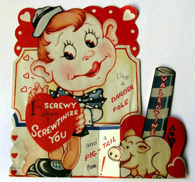 Vintage Valentine's Weird Cards