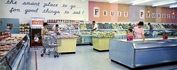 Vintage Supermarkets and Old-Fashioned Grocery Stores from the 1960s