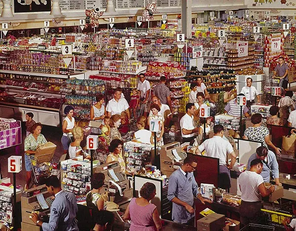 Vintage Supermarkets and Old-Fashioned Grocery Stores from the 1960s