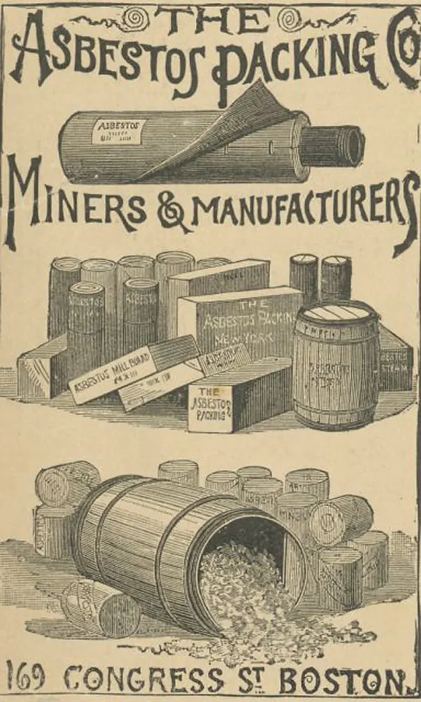 asbestos vintage advertisements fireproof snow