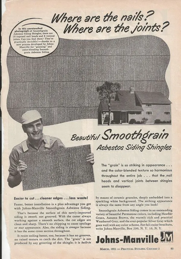 asbestos vintage advertisements fireproof snow