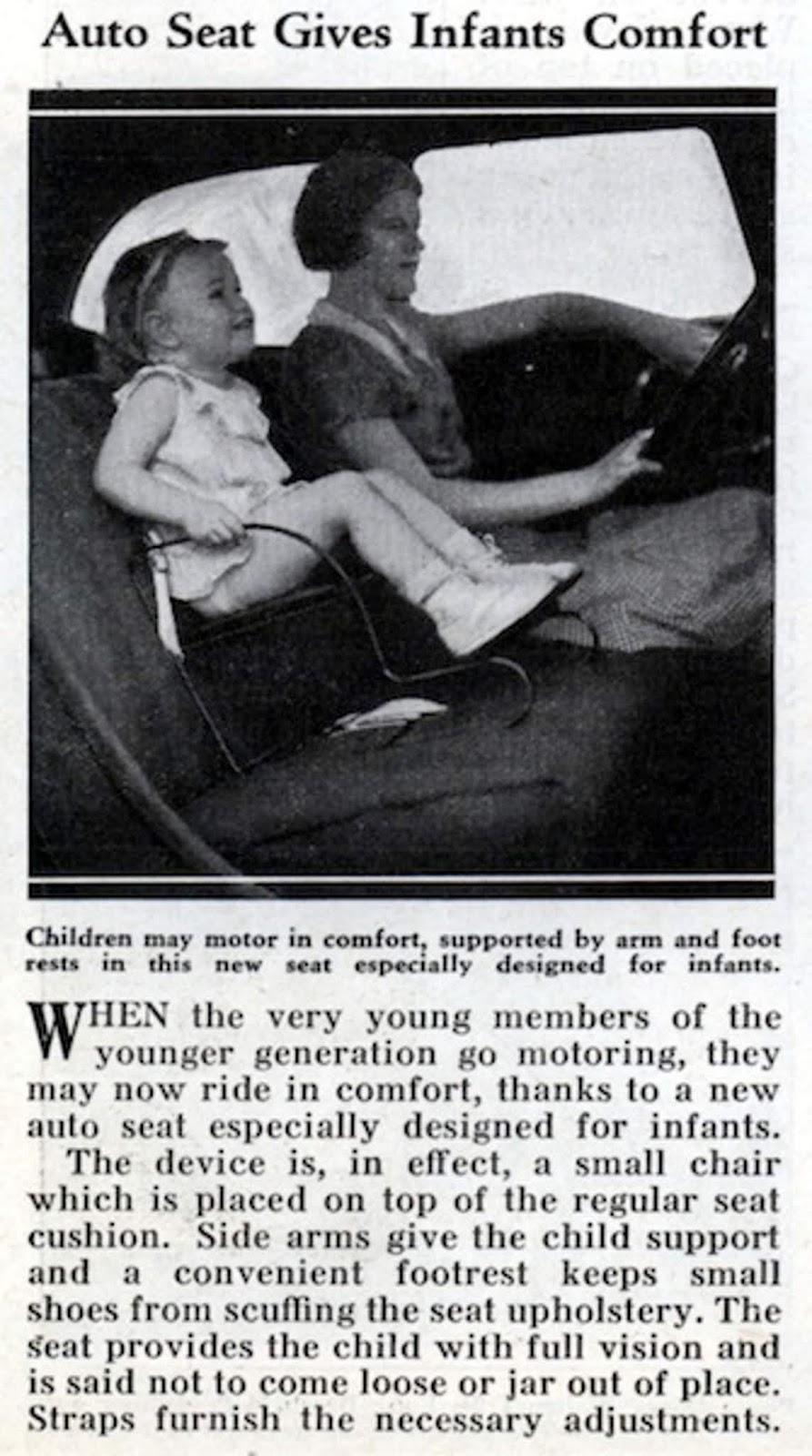Odd and Unsafe Vintage Baby Car Seats From the Past