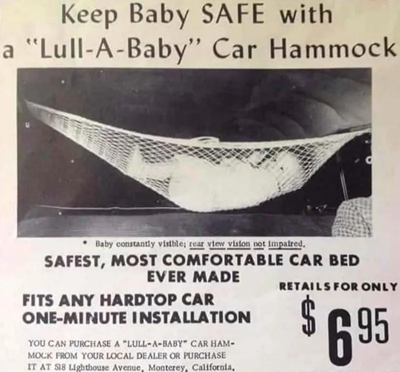 Odd and Unsafe Vintage Baby Car Seats From the Past