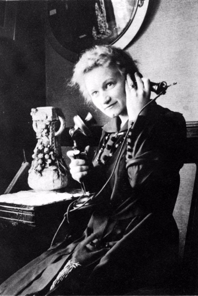 Old Photos of People Talking on Telephones